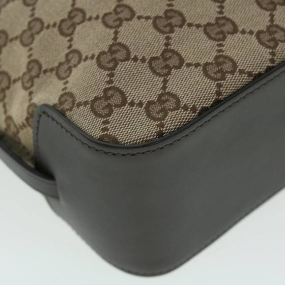 GUCCI Gg Canvas Tote Bag Canvas Leather Beige Brown 107757 Auth Ki3340 - Picture 14 of 16